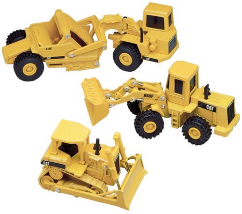 Cat Gift Set – 613C Scraper, 950F Wheel Loader And D6H Track-Type Tractor 1:64
