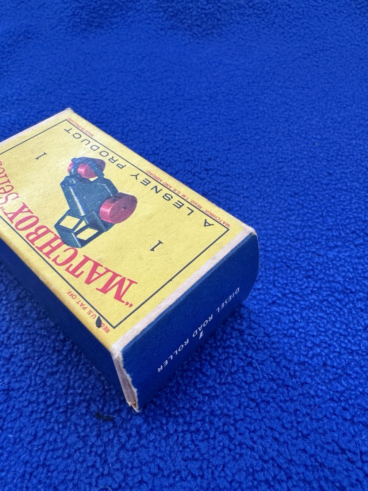 Vintage Lesney Matchbox Series #1 Aveling Bradford Road Roller Diecast & Box