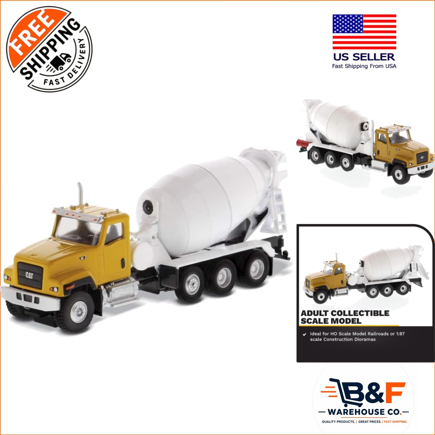 Authentic CAT CT681 Concrete Mixer in 1/87 Scale – Collector’s Diecast Model
