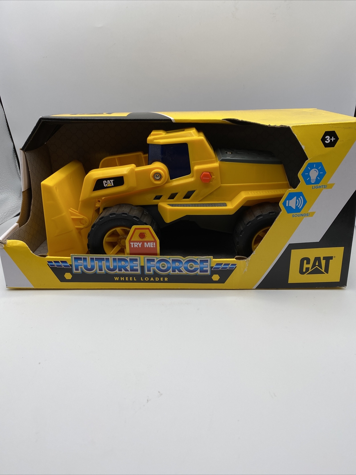 Funrise CAT FUTURE FORCE Wheel Loader NEW MIB Lights And Sounds Toy Vehicle