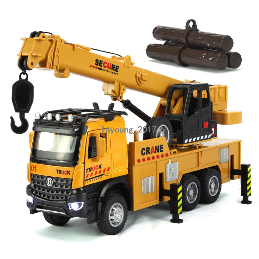 Crane Truck Toy Model Diecast Construction Toy Car Boys Toys for Kids Gifts