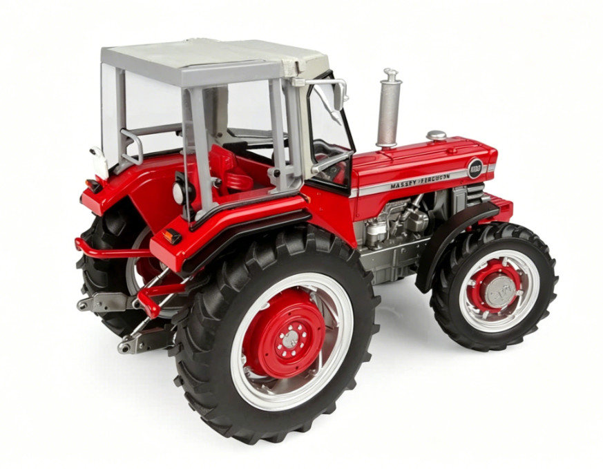 1:32 UH Massey Ferguson 1080 4WD with PEKO Cabin Tractor Machine Diecast Model