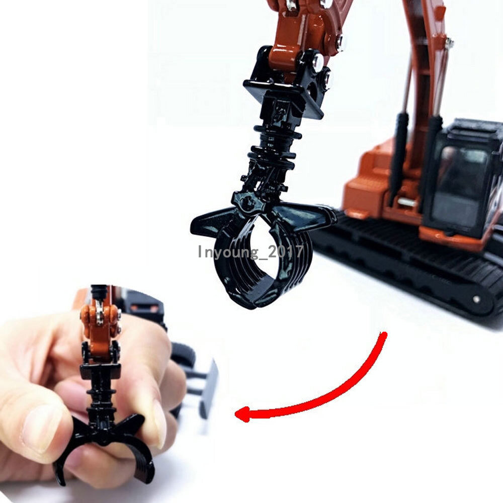 5.9″ Wood Grab Machine Construction Vehicle Model Diecast Toy Cars Toys for Boys