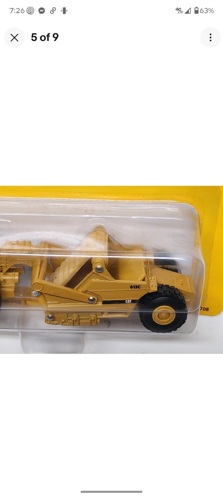 Caterpillar CAT 613C Scraper / Earth Mover By Norscot 1/64 Scale