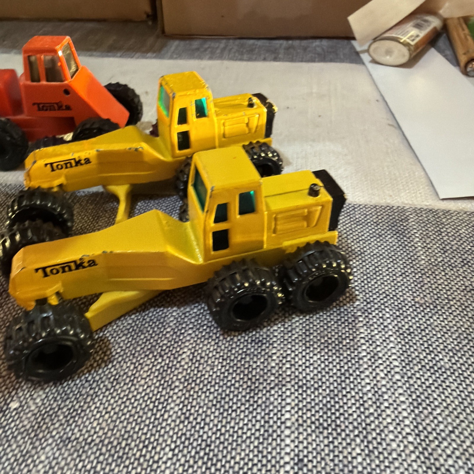 Lot of 4 1992 & 94 Tonka Diecast Construction Heavy Duty Equipment