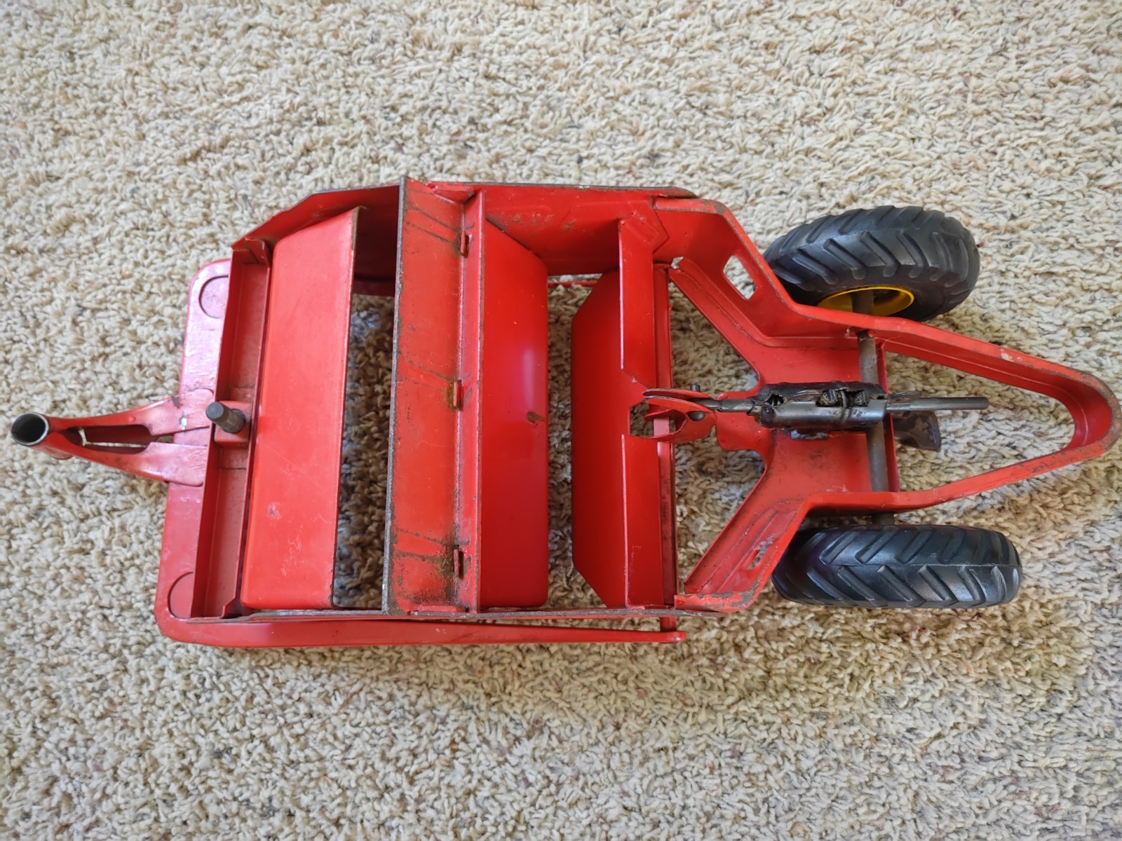 Vintage 1950’s Doepke Heiliner 29″ Red Earth Mover Grader Truck