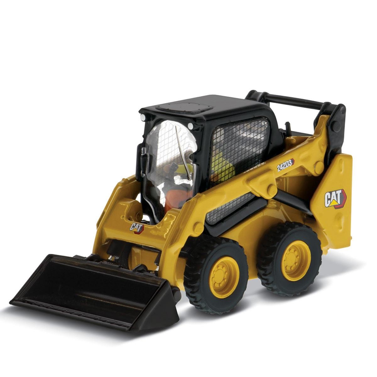 Diecast Masters 1/50 CAT 242D3 Skid Steer Loader w/ accessories 85676