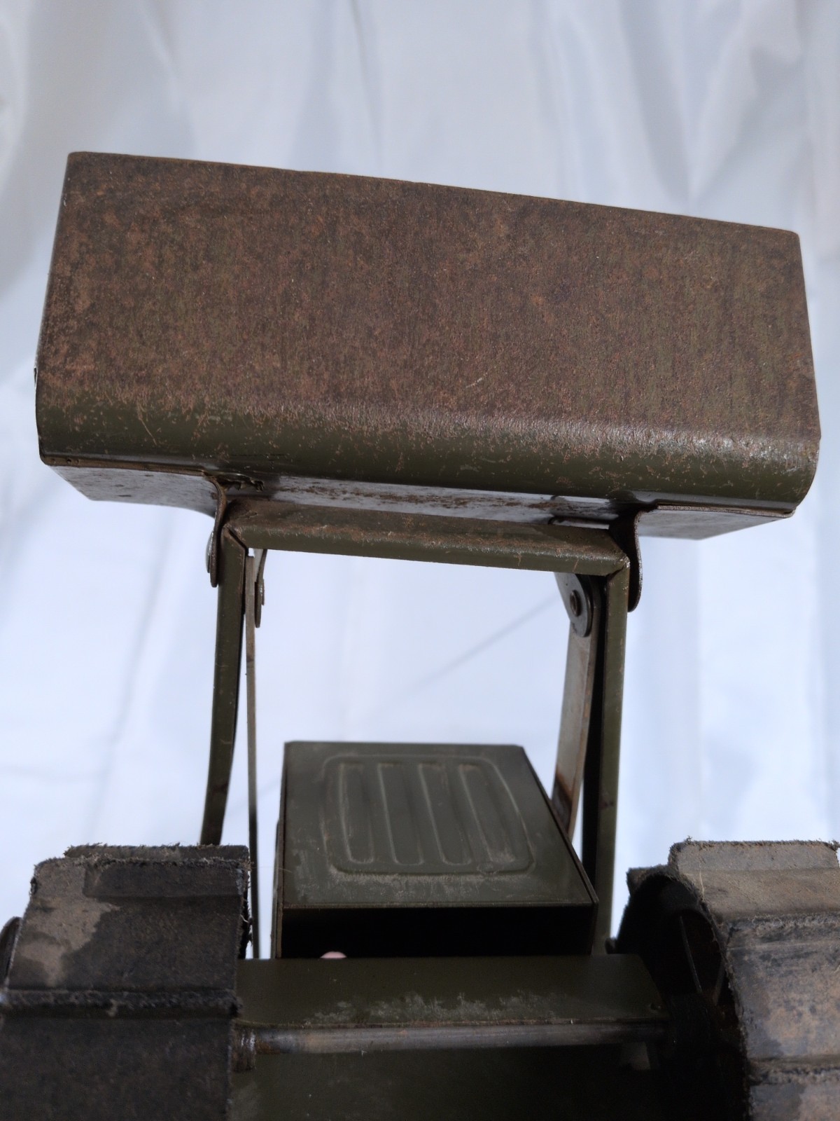 Vintage 1960s Structo Green U.S. Army Engineers Bulldozer Pressed Steel Toy Rare
