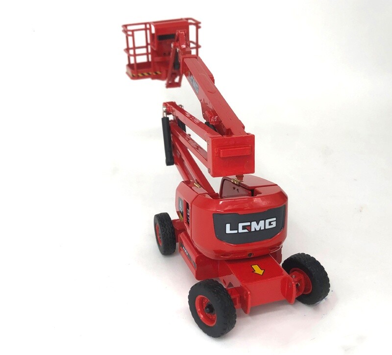 1:40 LGMG A14J Articulating Boom Aerial Work Platform Crane Diecast Model