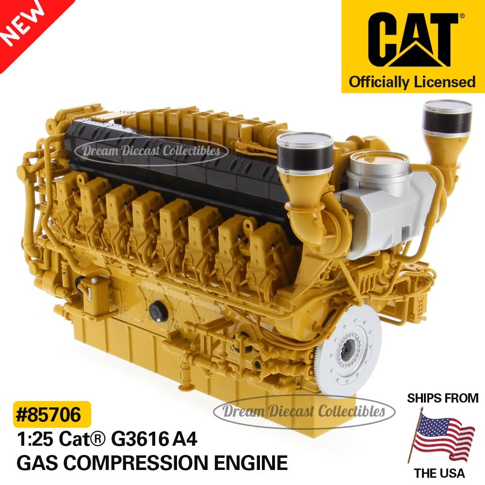 NEW CAT CATERPILLAR 1:25 G3616 A4 GAS COMPRESSION ENGINE DIECAST MASTERS 85706