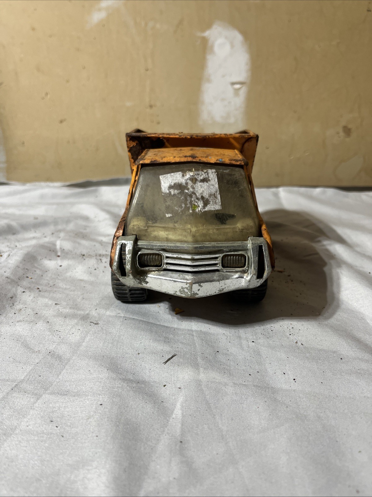 Vintage Mini Tonka Dump Truck Orange 8 1/2” Long, 1970s (B11)