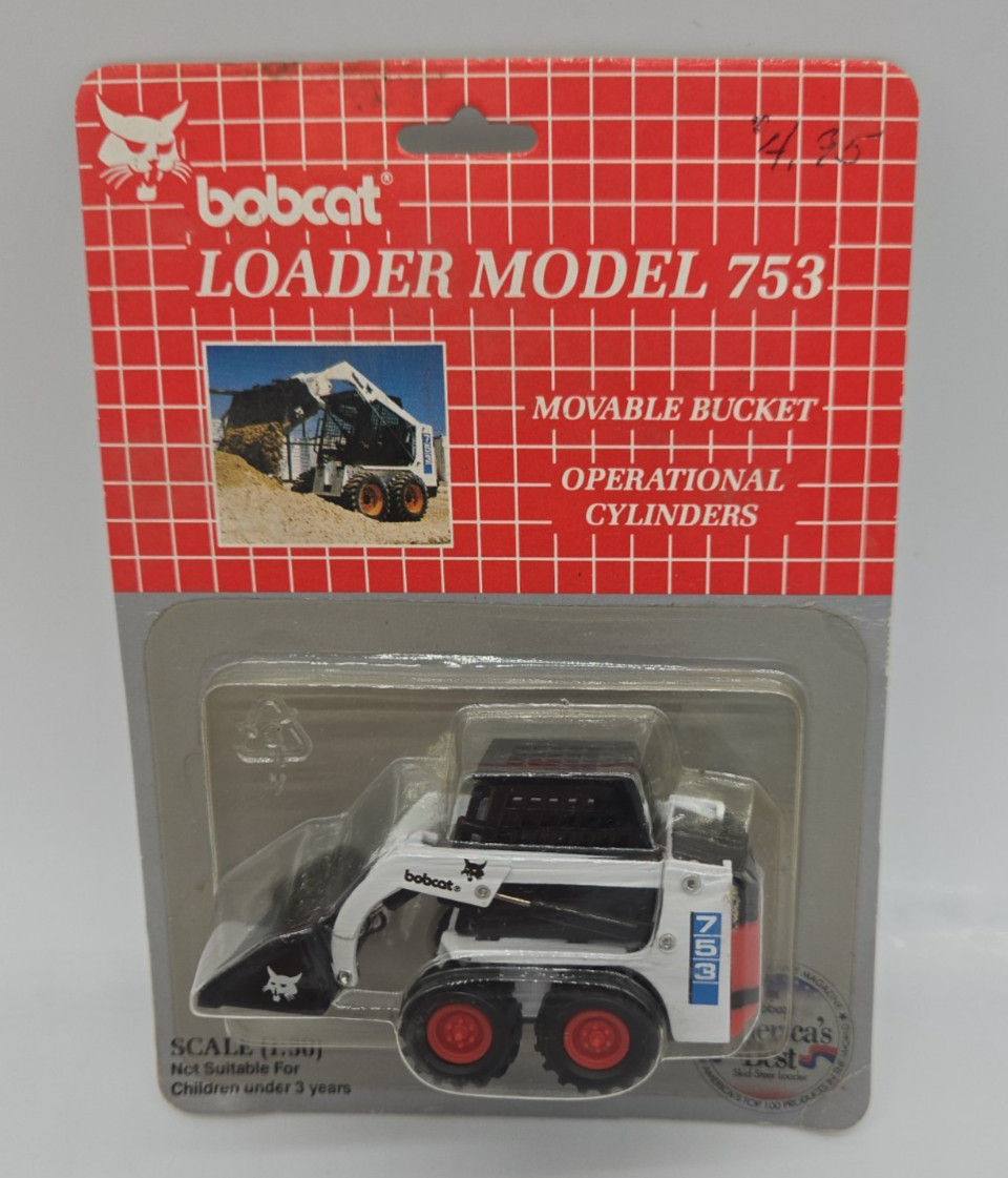 Vintage Bobcat Loader Model 753 Vehicle 1:50 Scale New Clover Die Cast Toy 