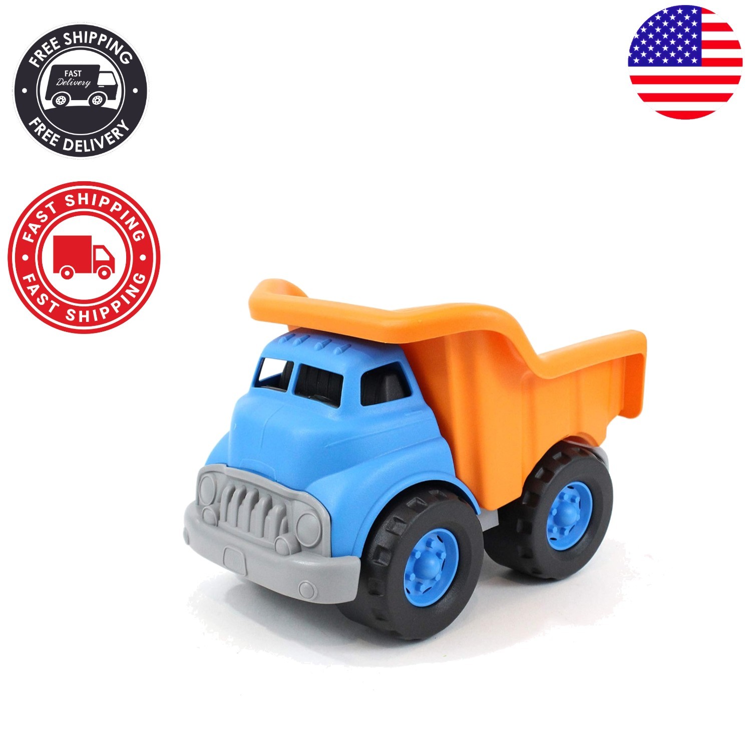 Sturdy Recycled Plastic Dump Truck – Promotes Environmental & Motor Skill Growth