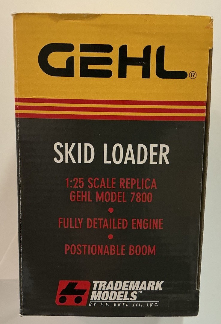 FF ERTL TRADEMARK MODELS GEHL 7800 TURBO SKID STEER LOADER 1/25 SCALE REPLICA
