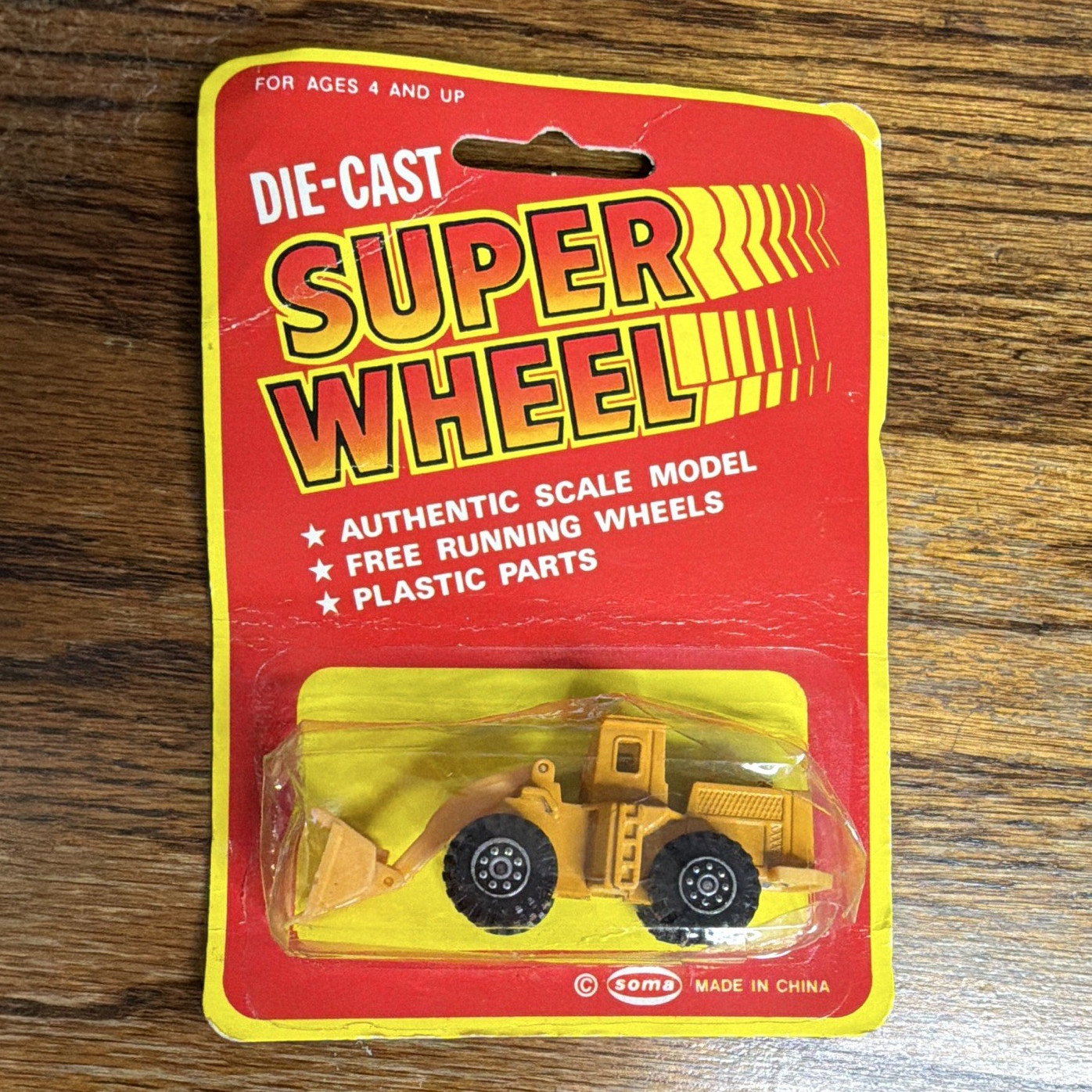 Soma Super Wheel Loader Diecast Metal Vehicle Yellow/Black Unopened Box