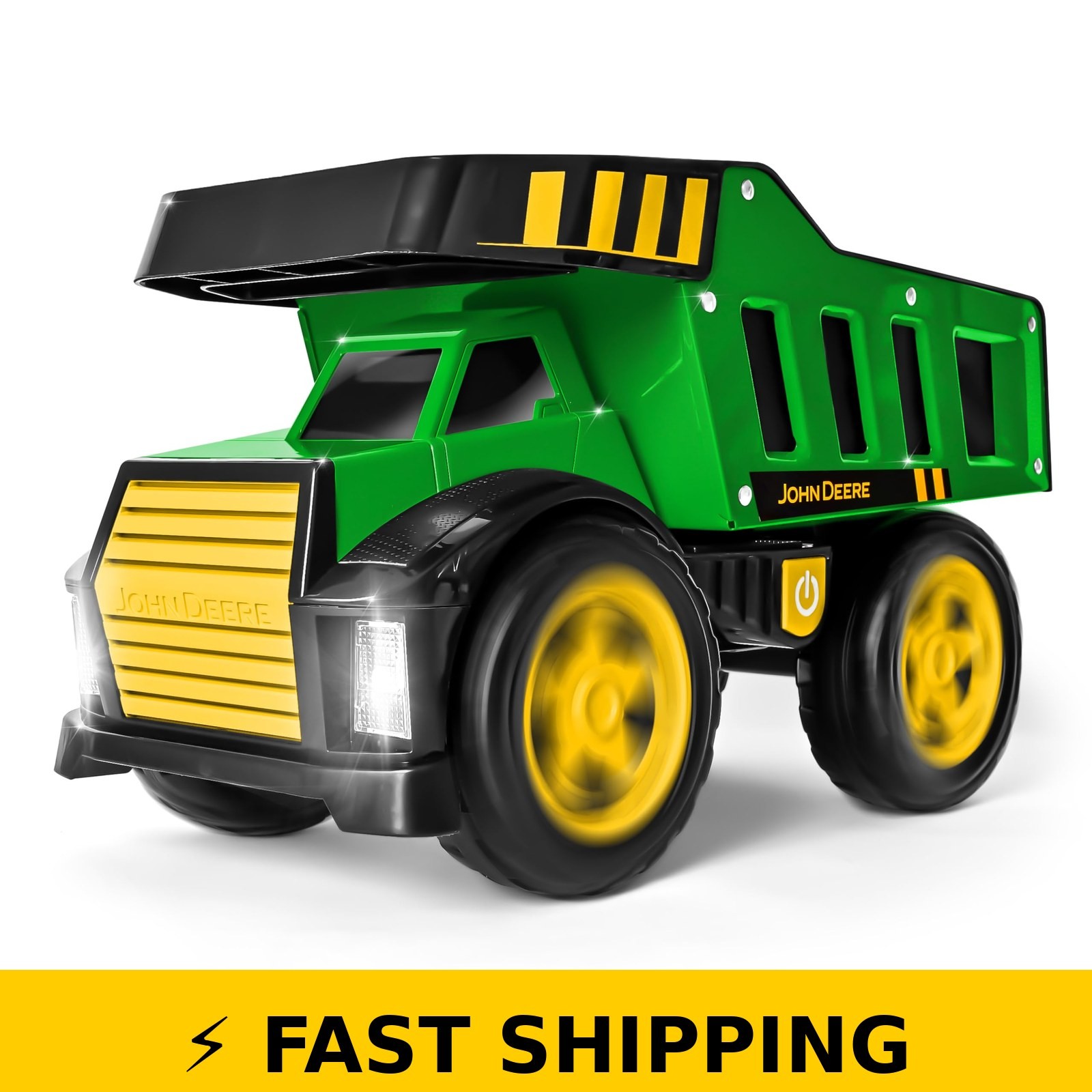 John Deere 16″ Steel Dump Truck with Lights & Sounds
