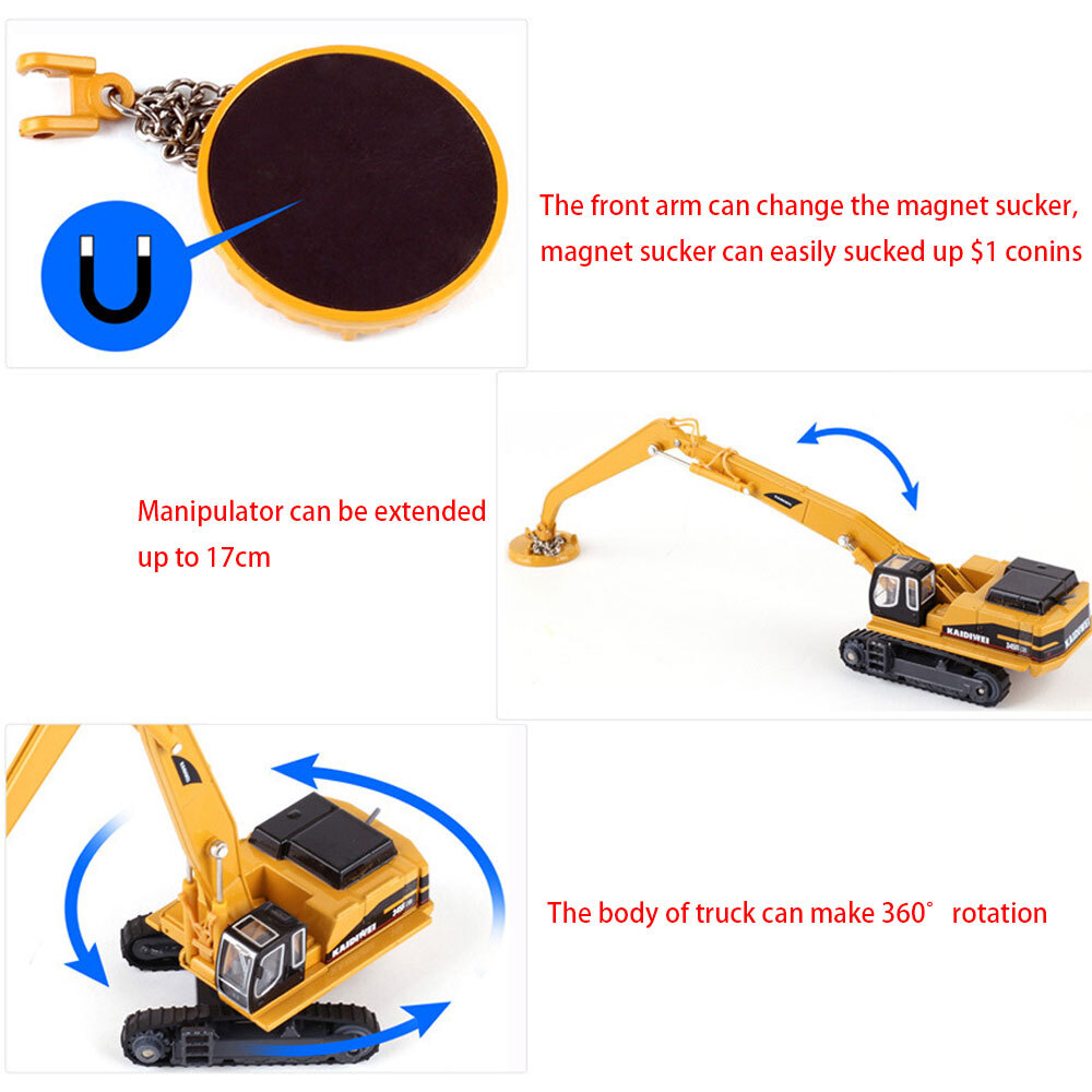 1:87 Material Handler Crane Toys for Boys Metal Diecast Construction Vehicle