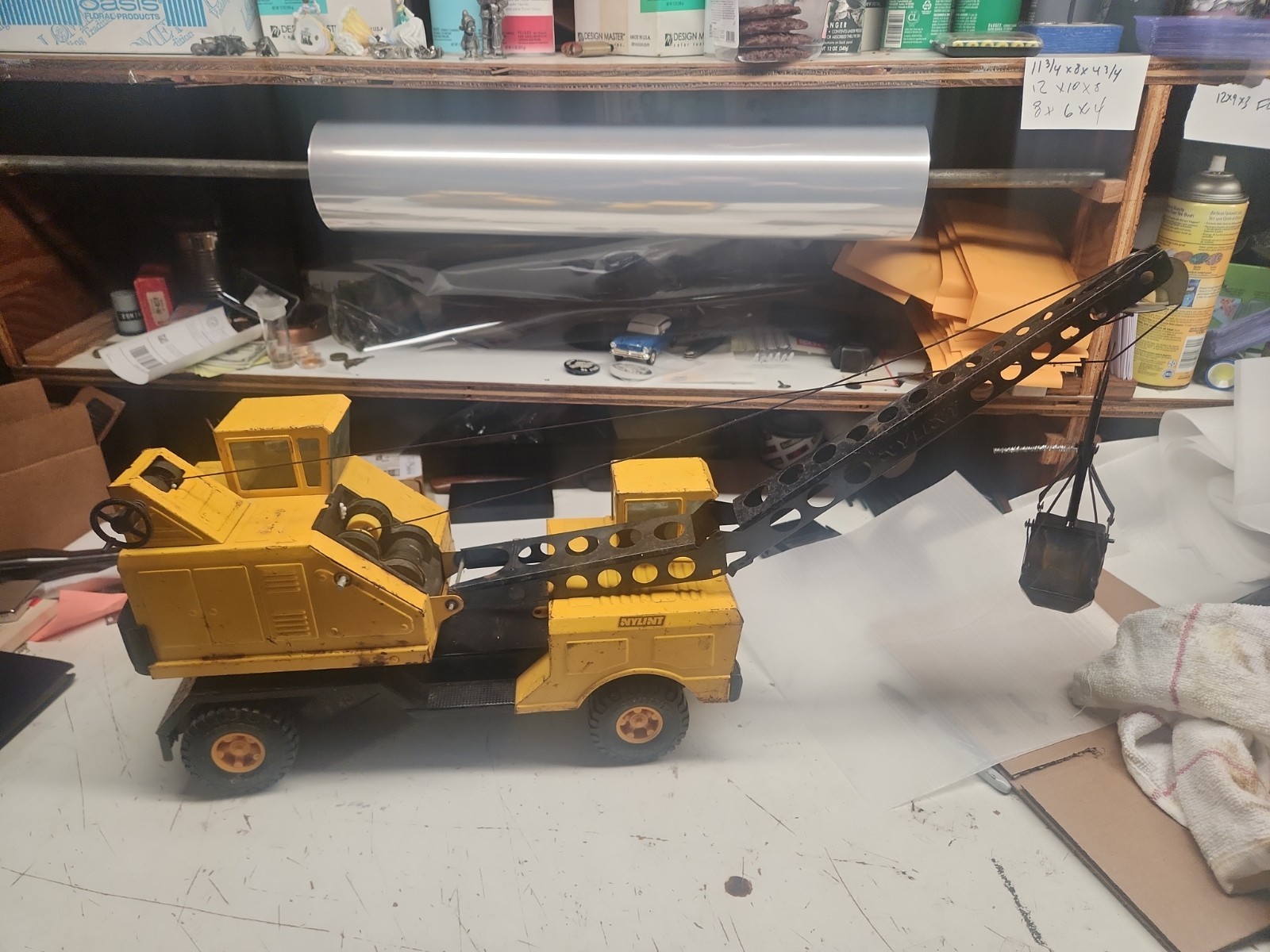 Vintage NYLINT MICHIGAN CRANE PRESSED STEEL 60’S