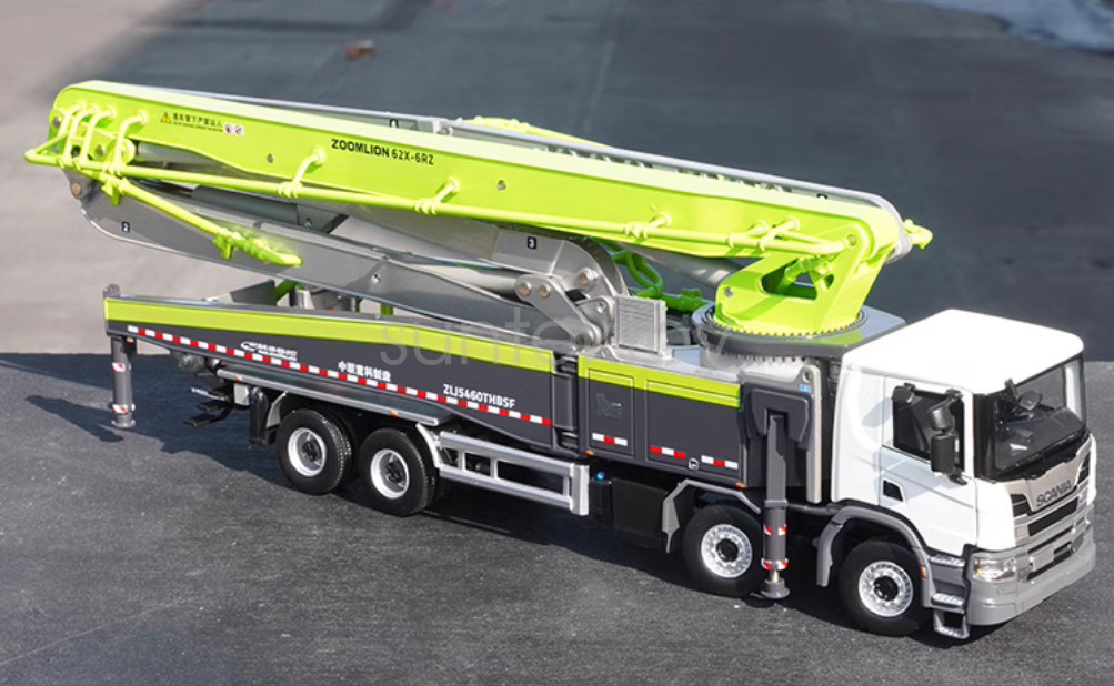 ZOOMLION 1:38 Scale 62X-6RZ Concrete Pump Truck Construction Machine Diecast