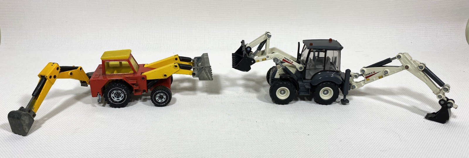 2 Vntg SIKU W. Germany DIECAST BACK HOE LOADERS #2818 & #3531 (Minor Damage)