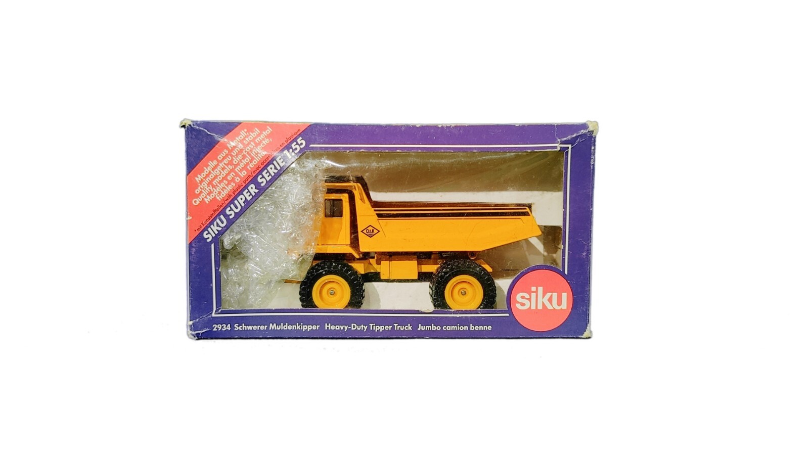 Siku 2934 O&K Heavy Duty Tipper Dump Truck (Muldenkipper) – W. Germany 1/55 MIB