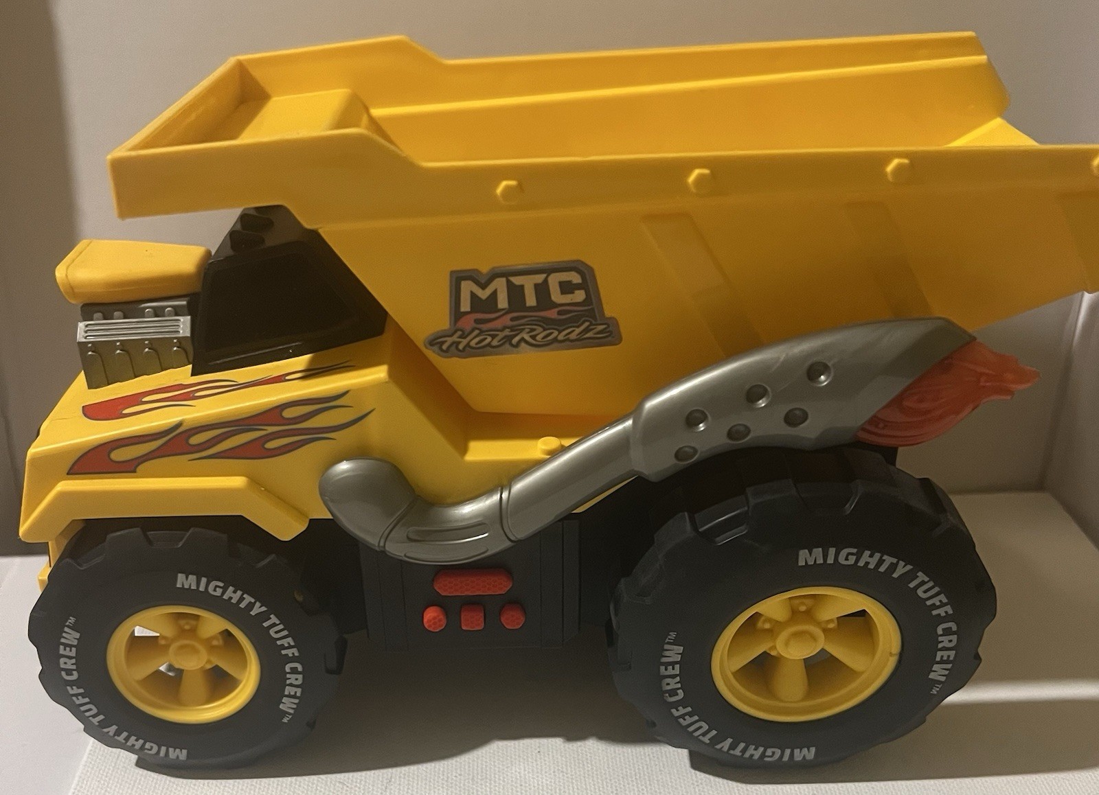 Mighty Tuff Crew Hot Rodz Friction Power Construction Dump Truck, Lights & Sound
