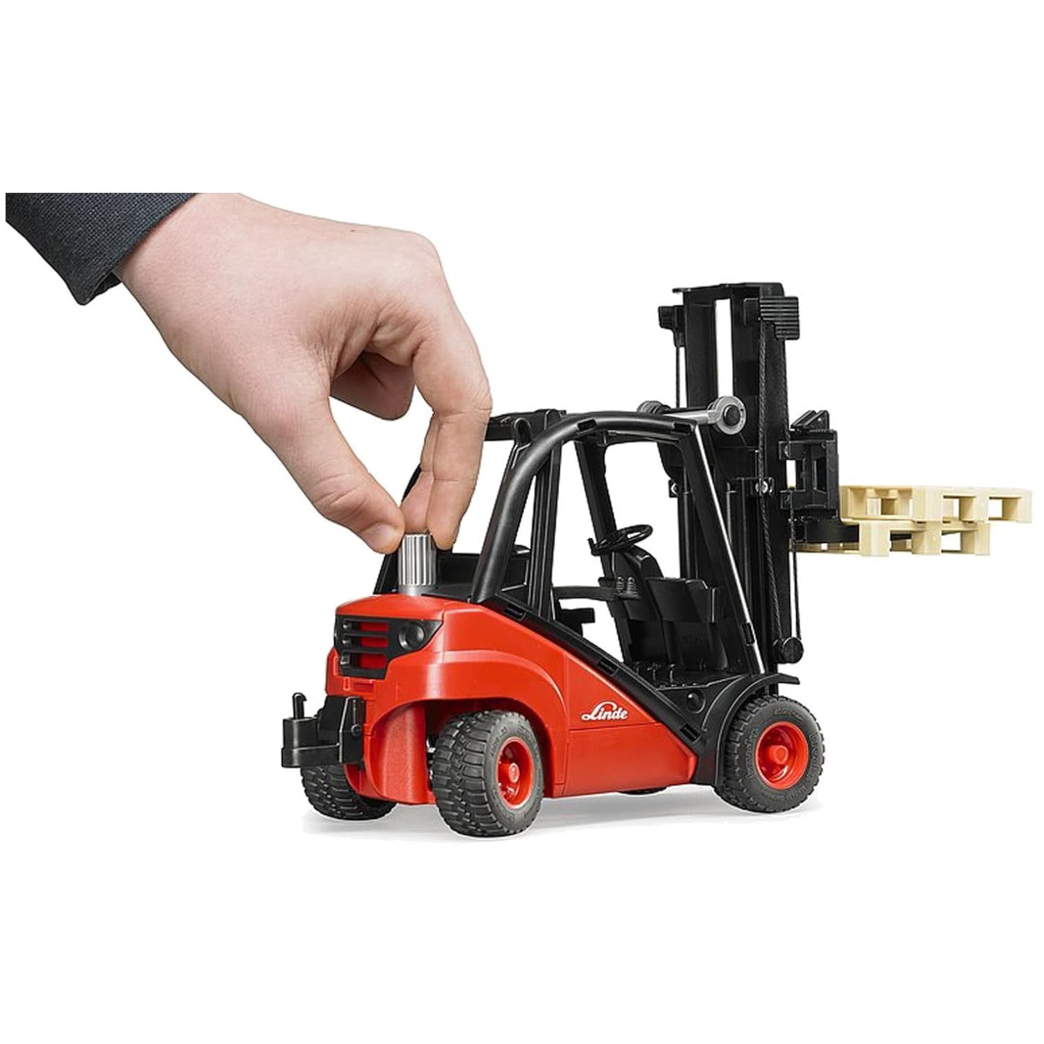 Imaginative Play with Linde Forklift H30D Toy, 1:16 Scale