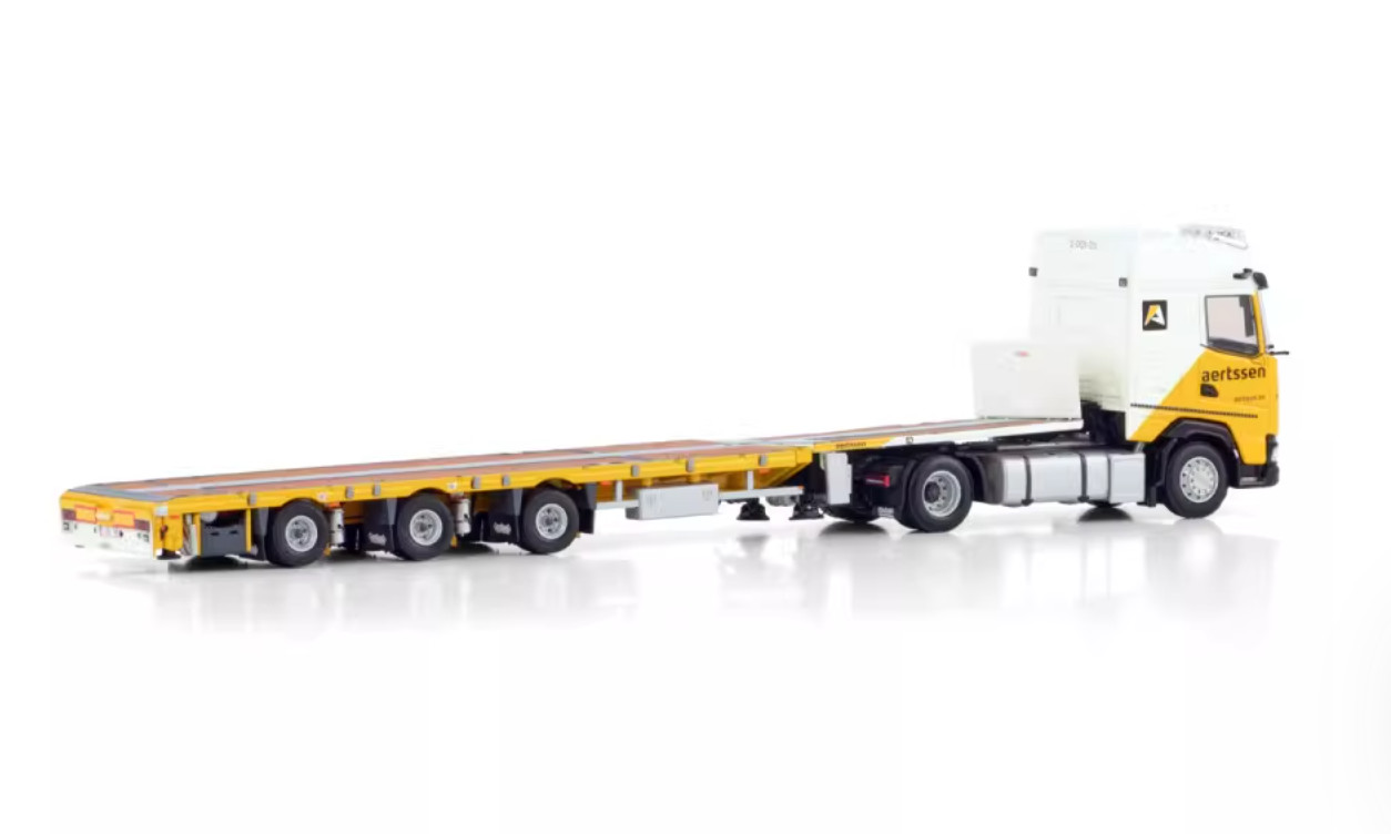 WSI 01-4271 DAF XG 4×2 Mega Nooteboom Flatbed Trailer Aertssen 1/50 Truck Model