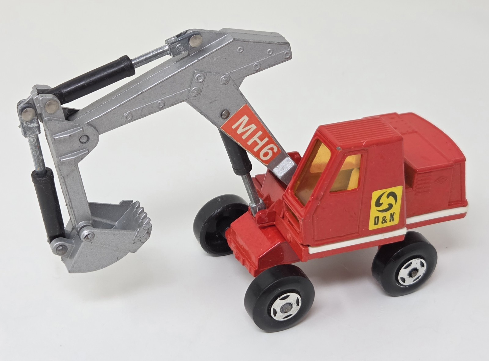 Vintage 1970 Lesney Matchbox Kingsize K-1 O&K Red Hydraulic Excavator