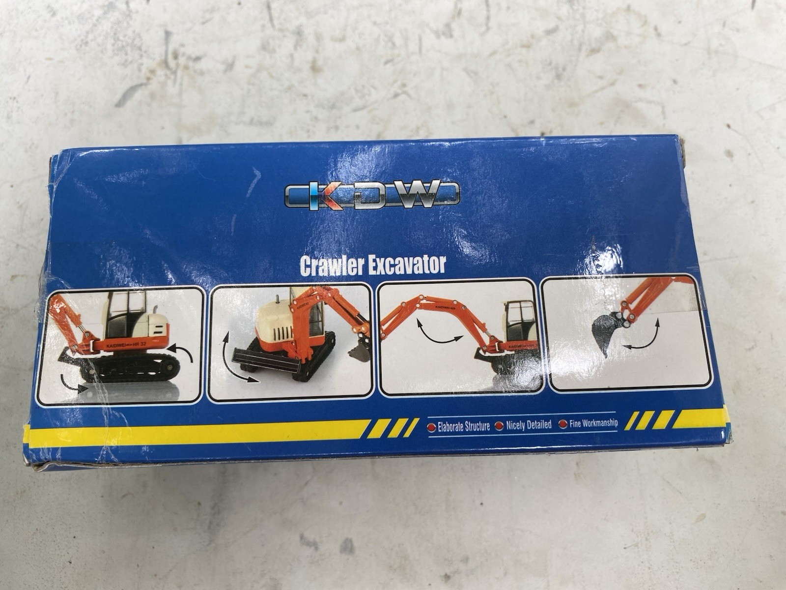 KDW 1/50 Diecast Set Of 3 Kaidiwei Back Hoe Loader & Crawler Excavator