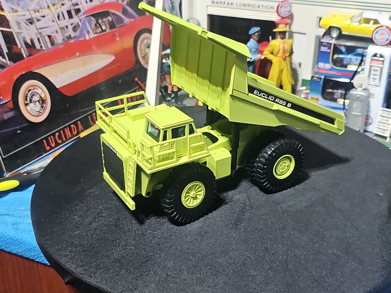 VINTAGE Joal Compact 1:50 Die Cast Euclid R85 B Dump Truck Green VERY NICE