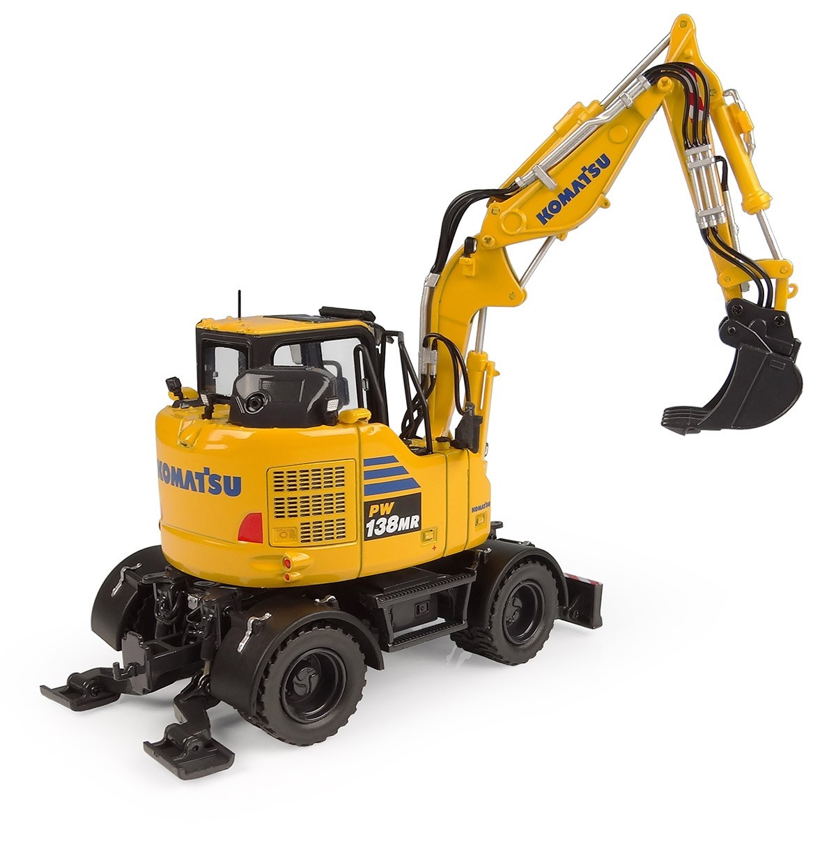 Komatsu PW138MR-11 Wheeled Excavator, 1:50 Diecast Construction Model UH8190