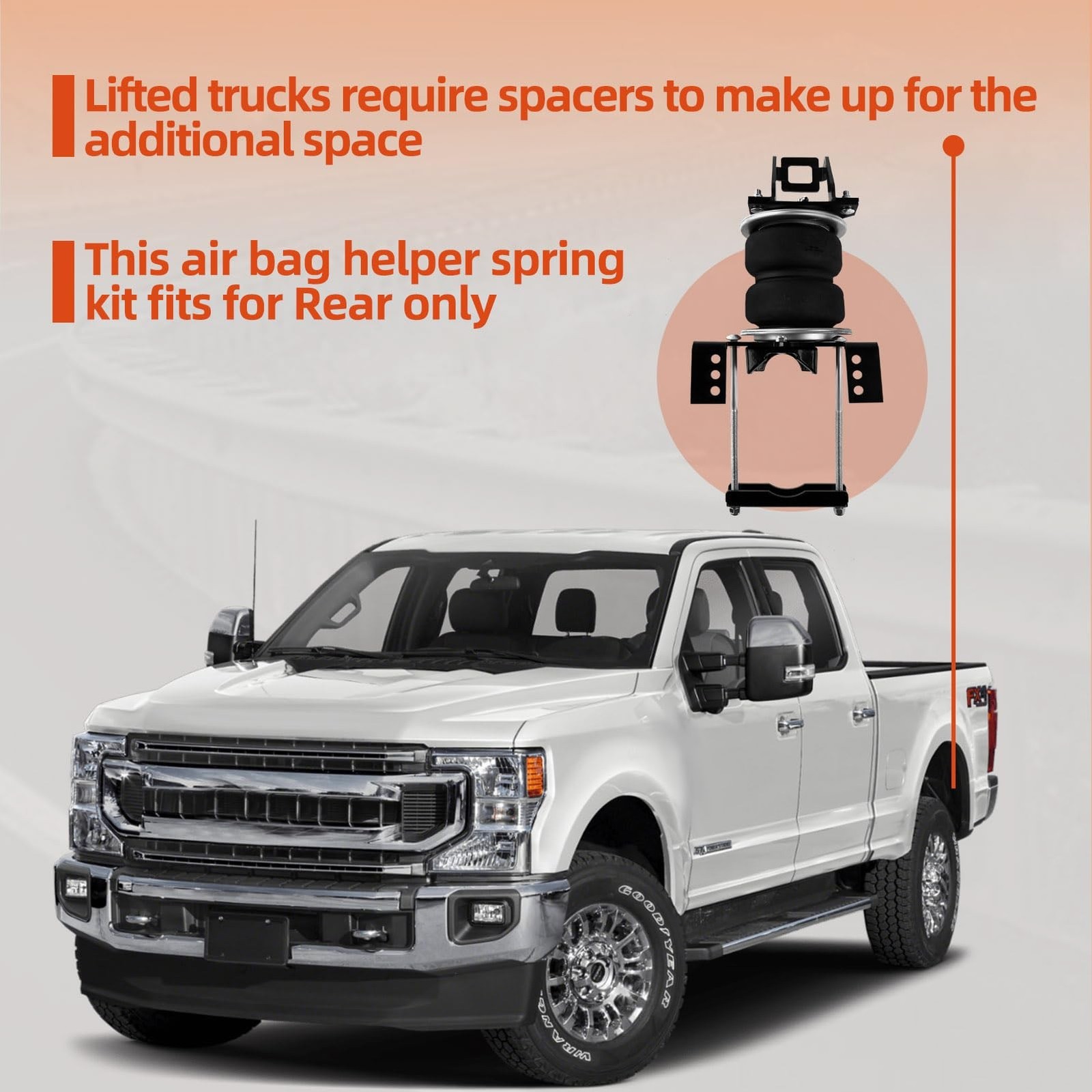 Air Spring Bag Suspension Kit Compatible with Ford 2011-2016 F-250 4WD pickup…