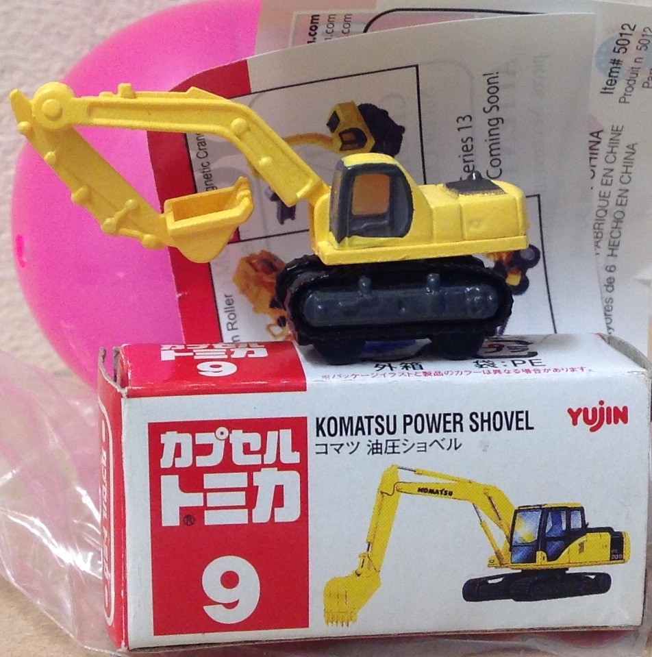 Capsule Tomica ConstructIon 9 Power Shovel excavator 2006 series 12 Yujin mini
