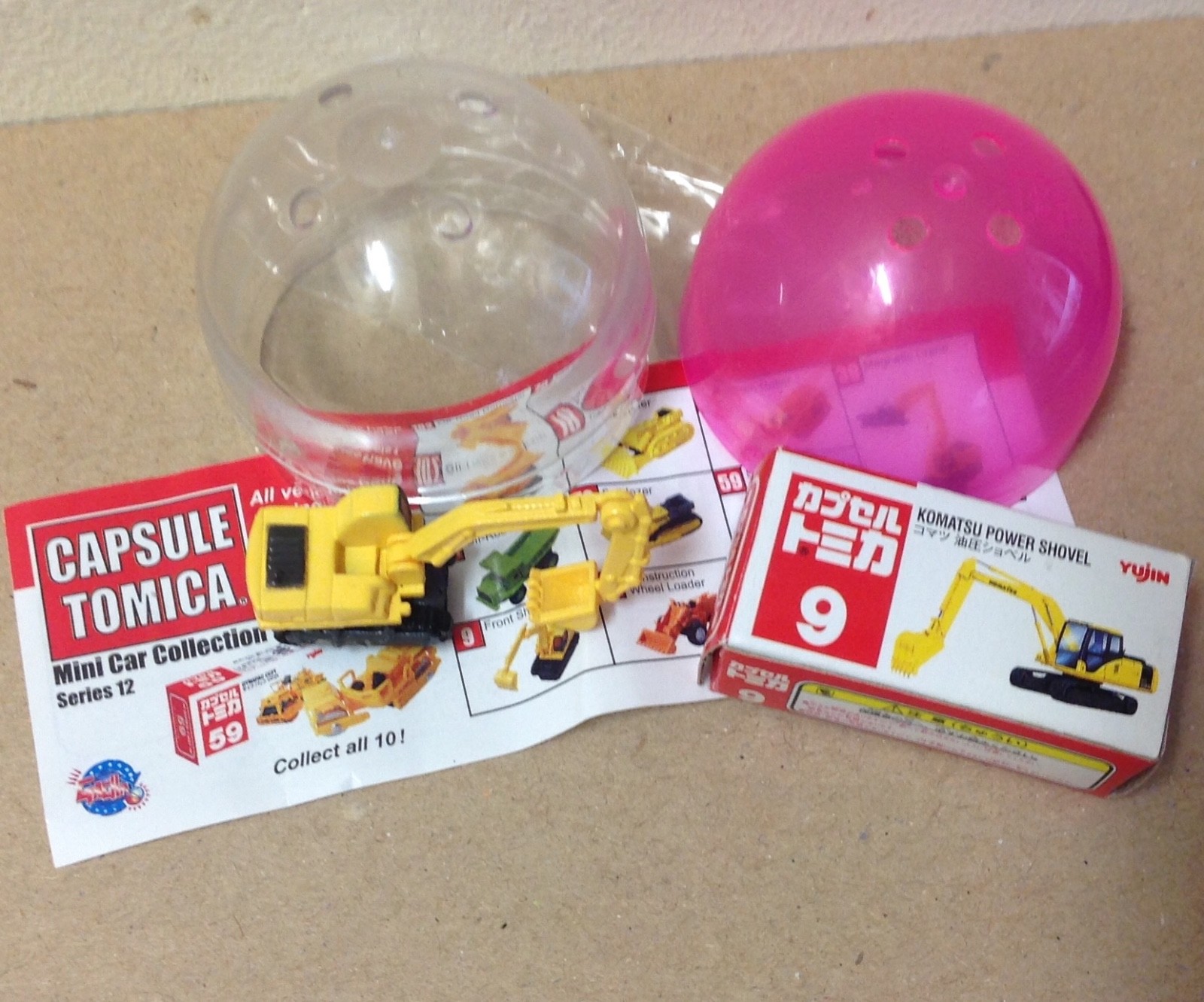 Capsule Tomica ConstructIon 9 Power Shovel excavator 2006 series 12 Yujin mini