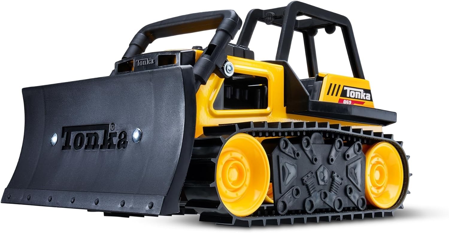 Tonka Steel Classics Bulldozer Yellow Toy Truck for Kids Boys Girls Ages 3+