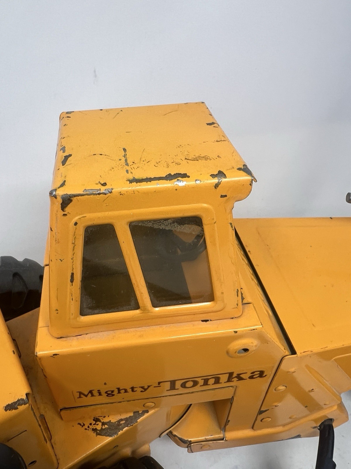 Vintage 1970s Pressed Steel Mighty Tonka Road Grader #3945 XMB 975 Works Well