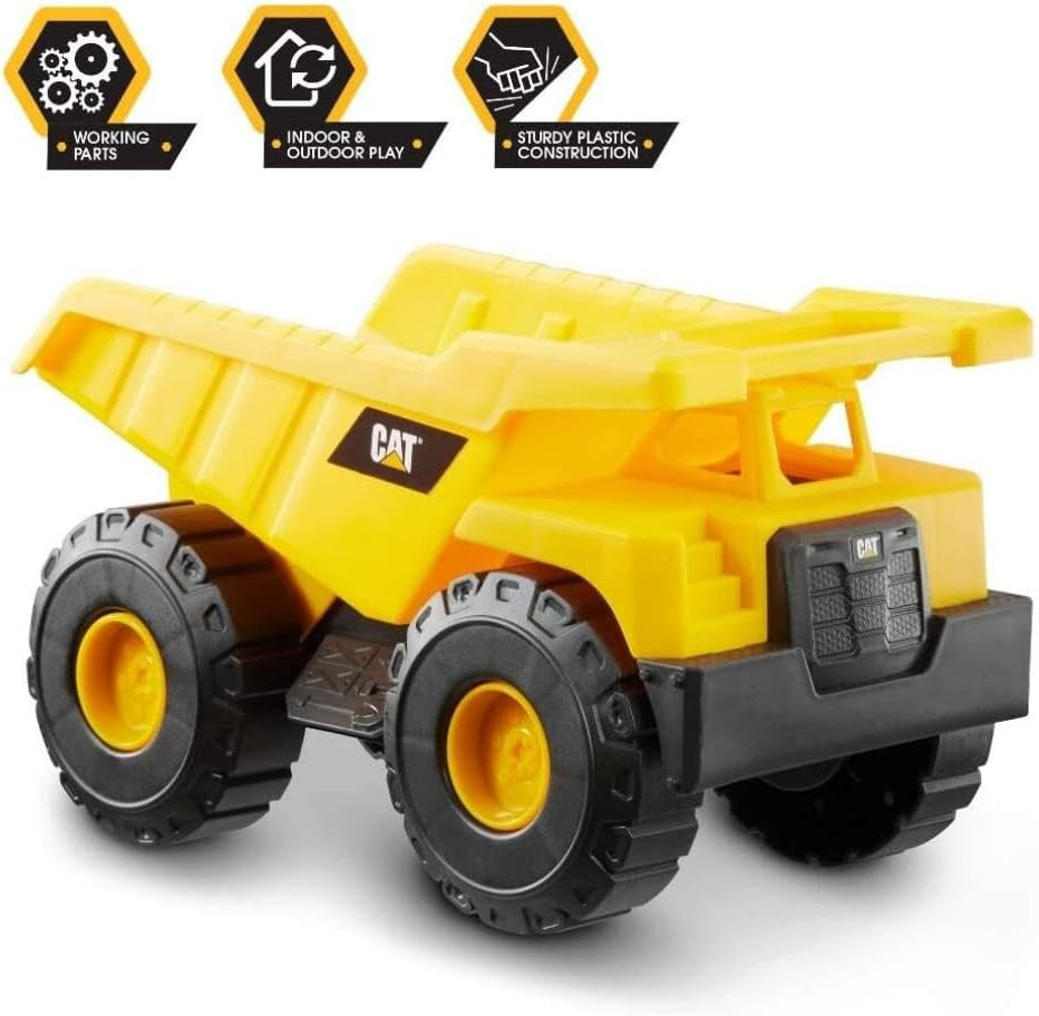 Construction Toys, Dump Truck Toy Construction Vehicle – 10″ Plastic Action Veh