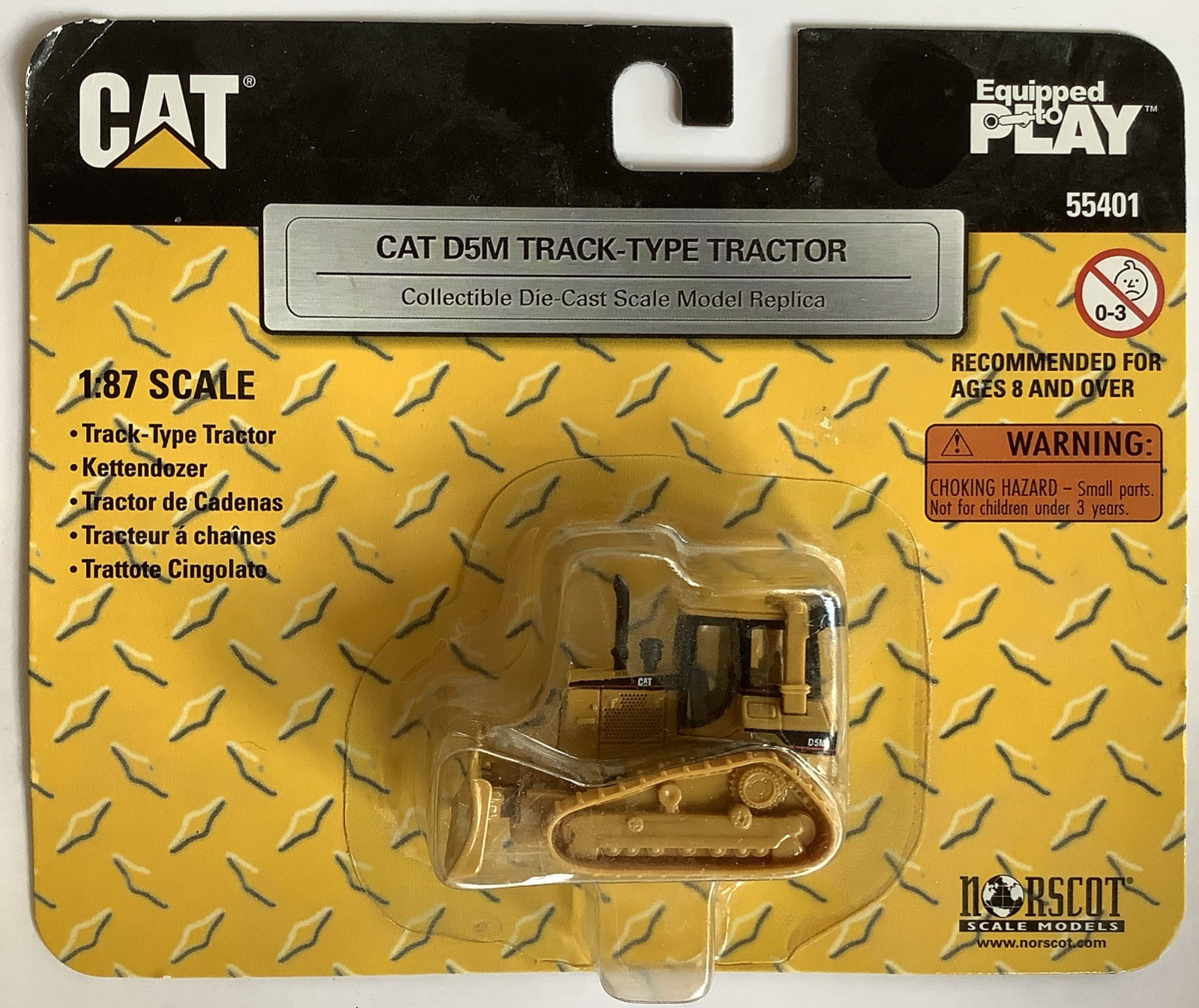 Diecast Norscot Die-Cast 1/87 HO Scale CAT D5M Track-Type Tractor 55401 NEW