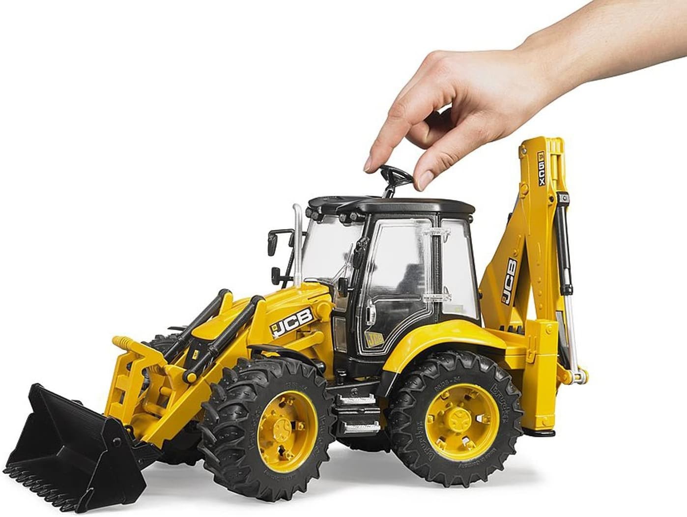 CAT Backhoe Loader Toy, Realistic Digger, 1:16 Scale
