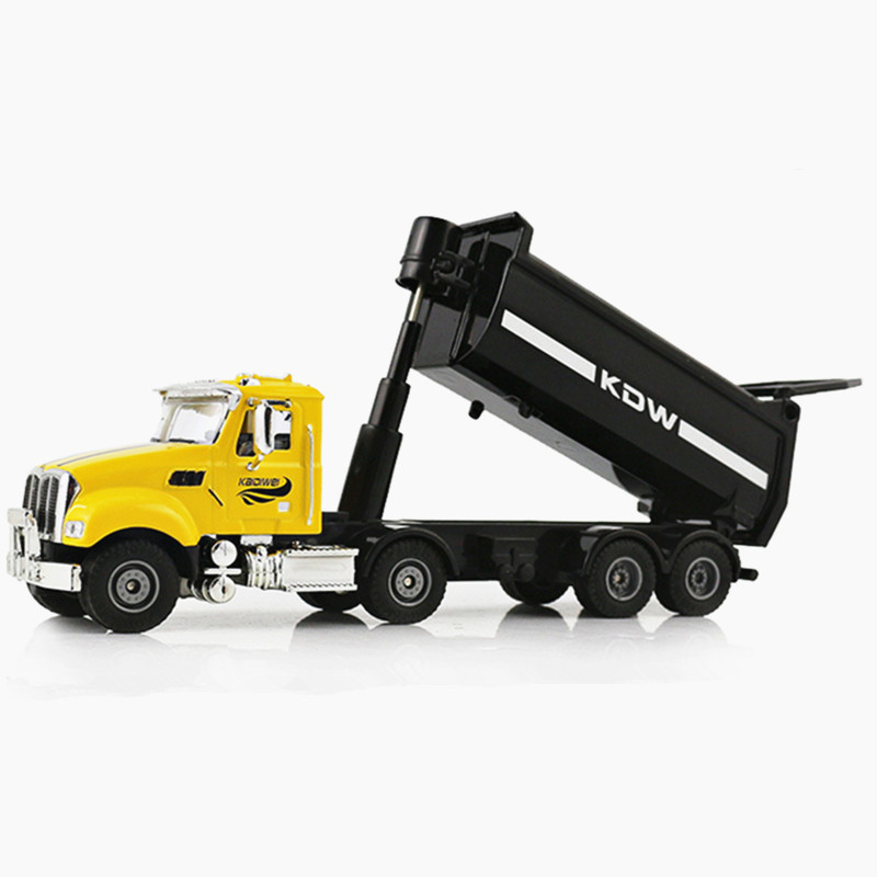 KDW 1:50 Diecast American Dump Truck Tipper Alloy Toy Engineering Vehicle Model