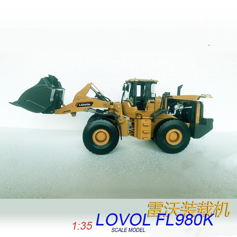 1:35 28CM LOVOL FL980K Dozer Loader Construction Equipment Machine Diecast Model