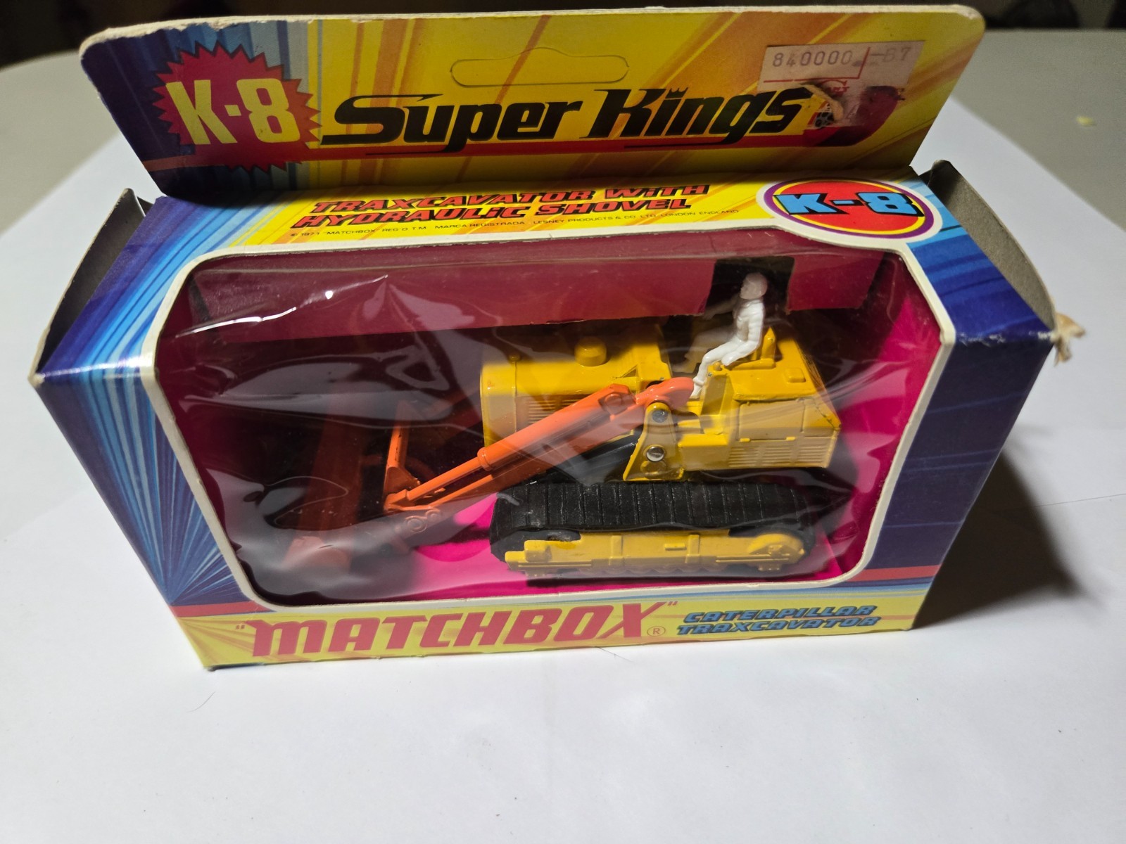 Matchbox Superking #K- 08 Caterpillar Traxvacator gelb & orange top / New-in-Box