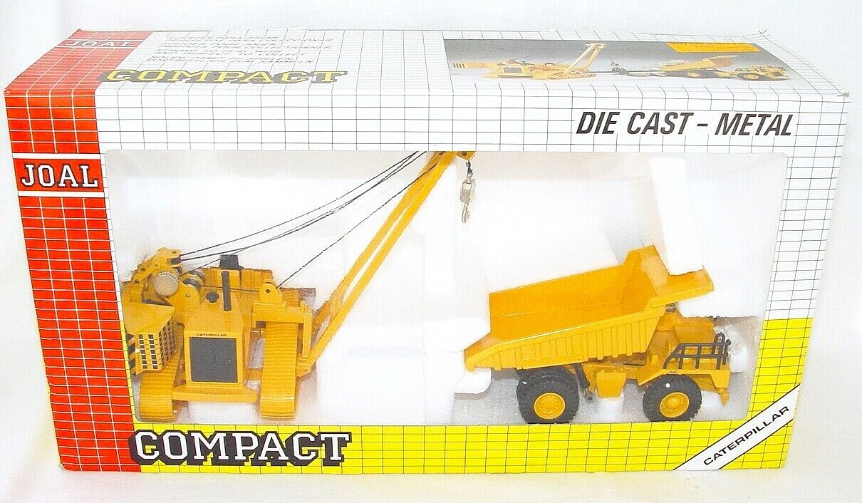Joal Spain 1:50 CATERPILLAR PIPE LAYER C-591 & 1:70 DUMP TRUCK #381 MIB`85 RARE!