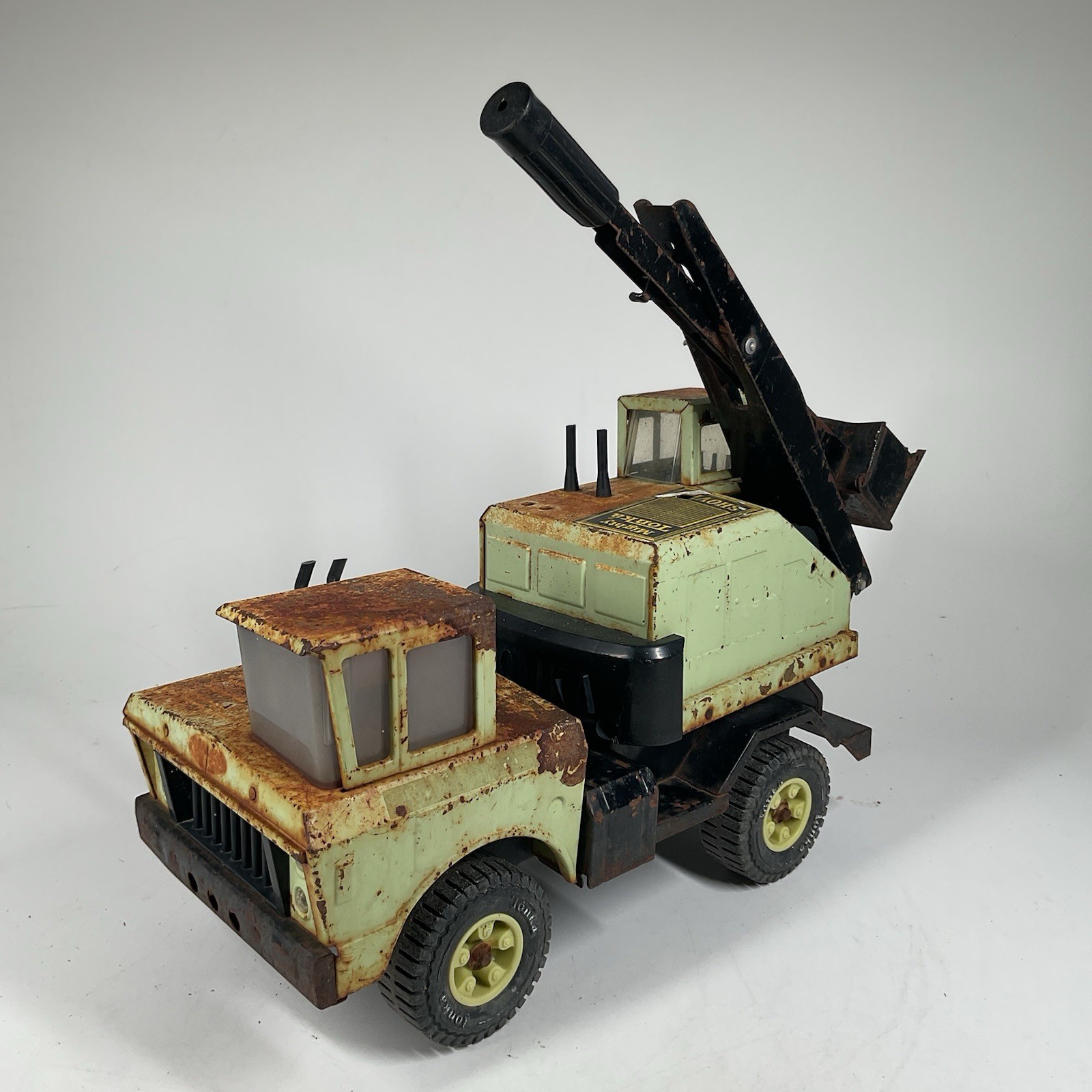 Mighty Tonka Shovel Truck Green Steel Metal Vintage 70’s Toy Truck