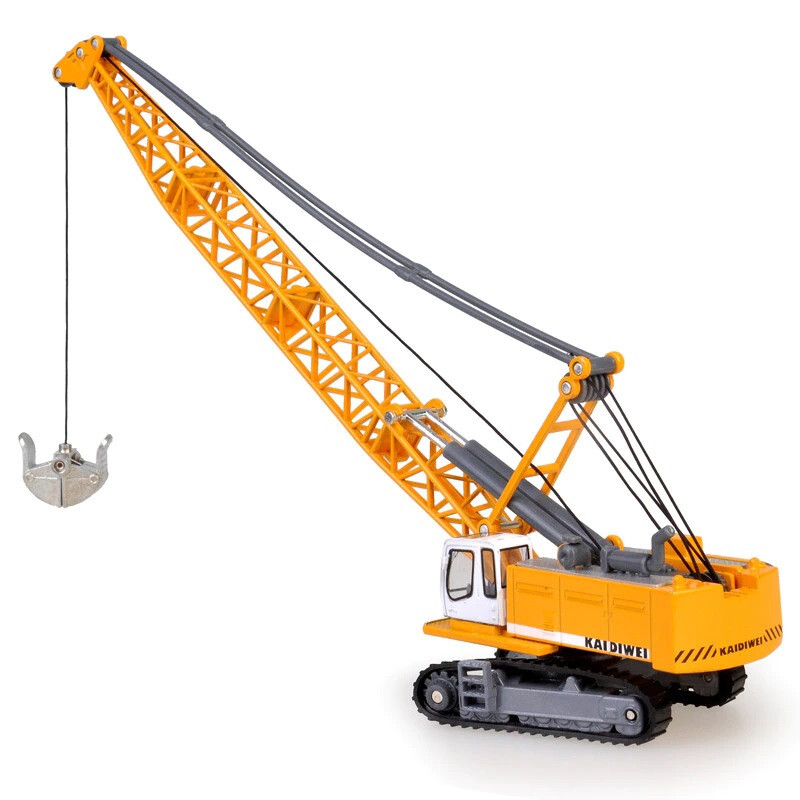 Diecast Tower Cable Excavator 1:87 Scale Heavy Construction Vehicle Hobby Model