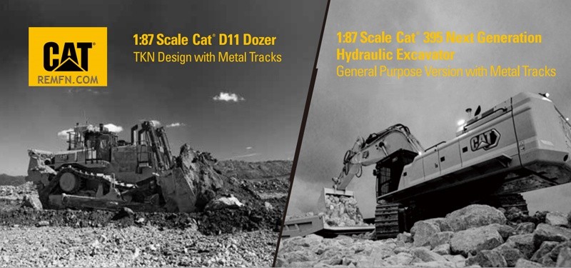 1:87 DM CAT395 Hydraulic Excavator Contruction Machine Equipment Diecast Model