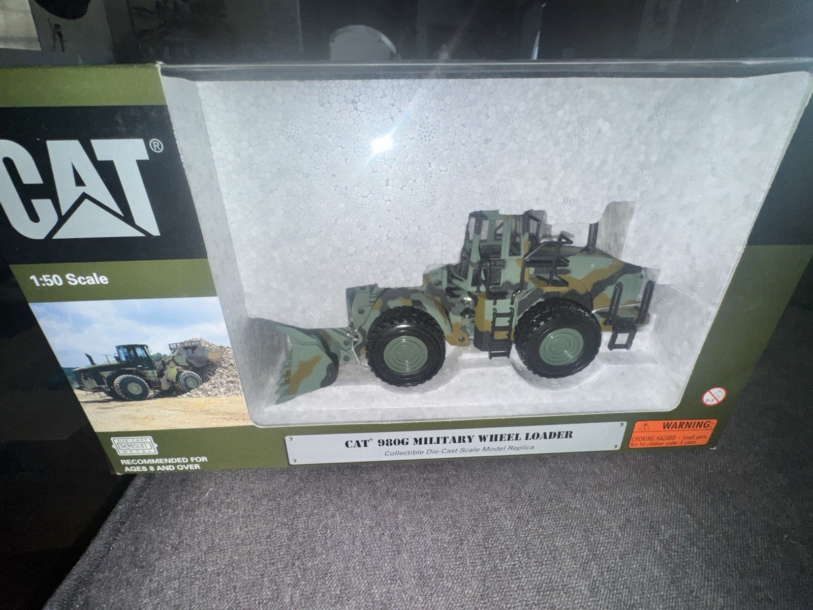 NORSCOT #55126 MILITARY CATERPILLAR 980G WHEEL LOADER NIB 1/50 SCALE NIB