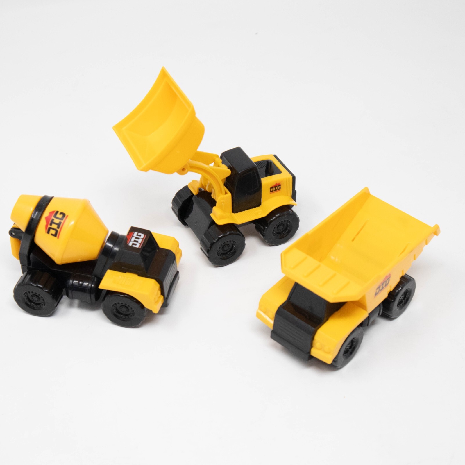 Sunny Days 3″ Little Machines Plastic Construction Vehicles Dozer Cement Dump