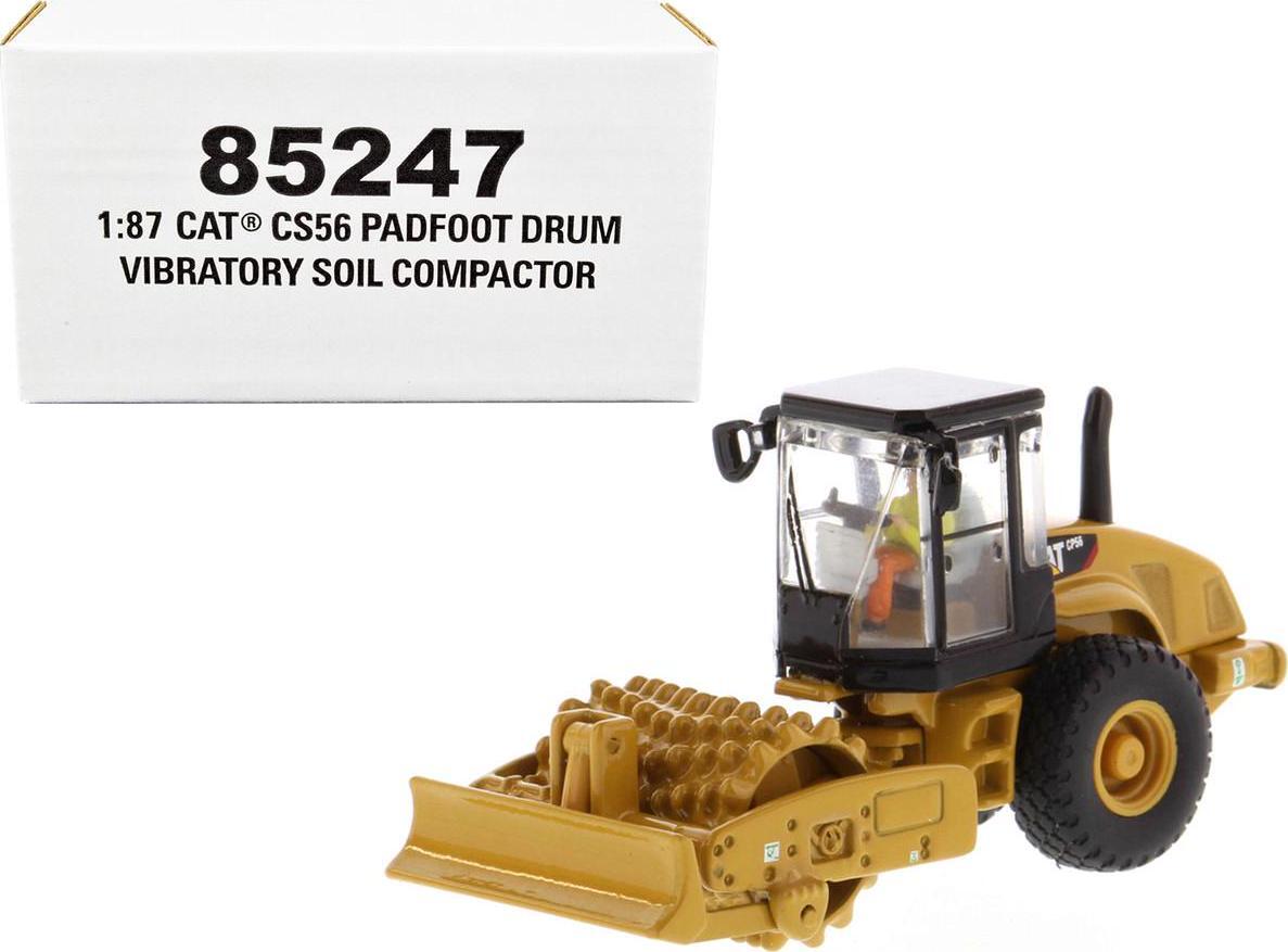 CAT Caterpillar CS56 Padfoot Drum Vibratory Soil Compactor with Operator High by